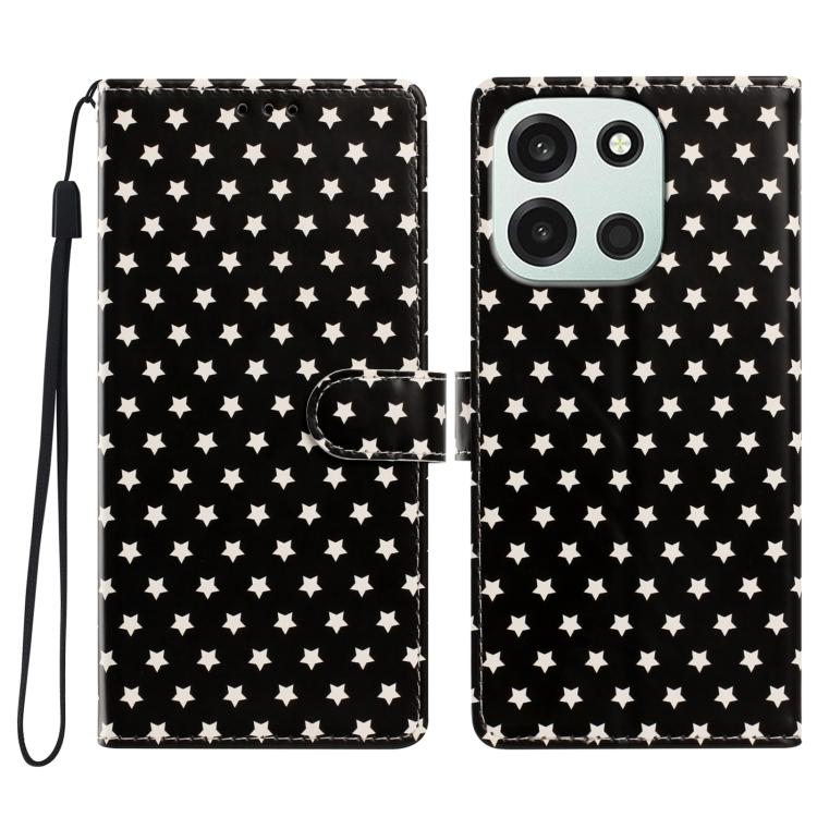 Star Pattern Magnetic Buckle Vegan Leather Phone Case with Wrist Strap, For OnePlus Nord 6 5G, For OnePlus 15T, For OnePlus Ace 6, For OnePlus 15