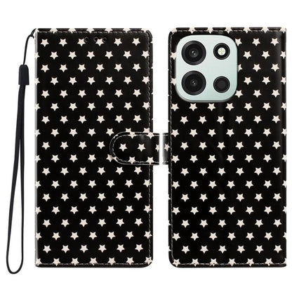 Star Pattern Magnetic Buckle Vegan Leather Phone Case with Wrist Strap, For OnePlus Nord 6 5G, For OnePlus 15T, For OnePlus Ace 6, For OnePlus 15