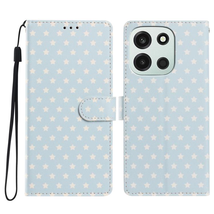 Star Pattern Magnetic Buckle Vegan Leather Phone Case with Wrist Strap, For OnePlus Nord 6 5G, For OnePlus 15T, For OnePlus Ace 6, For OnePlus 15