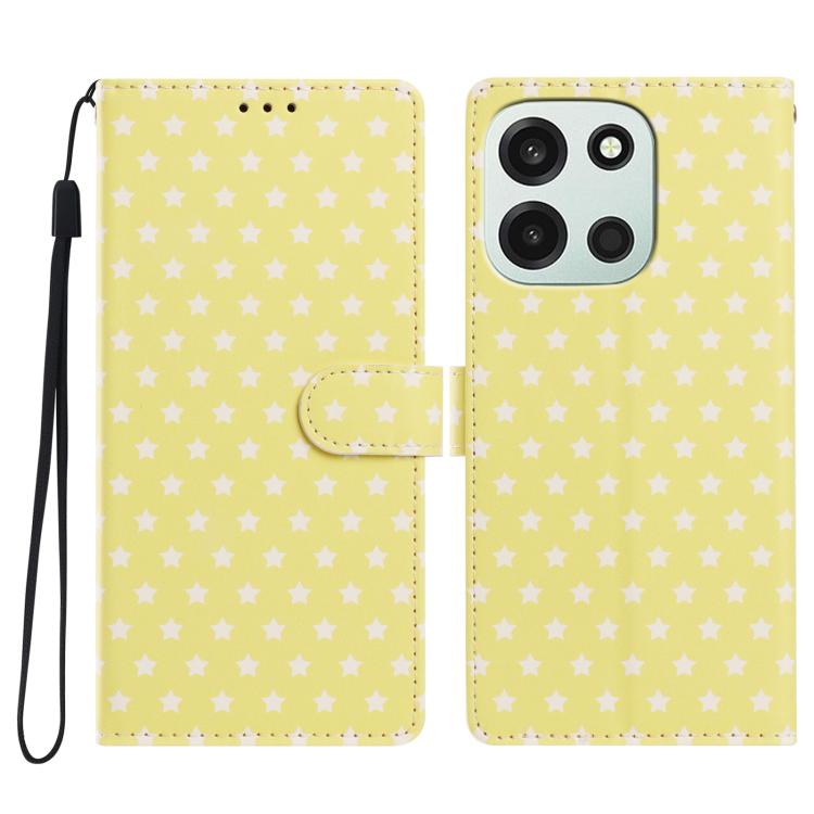 Star Pattern Magnetic Buckle Vegan Leather Phone Case with Wrist Strap, For OnePlus Nord 6 5G, For OnePlus 15T, For OnePlus Ace 6, For OnePlus 15