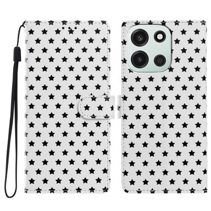Star Pattern Magnetic Buckle Vegan Leather Phone Case with Wrist Strap, For OnePlus Nord 6 5G, For OnePlus 15T, For OnePlus Ace 6, For OnePlus 15