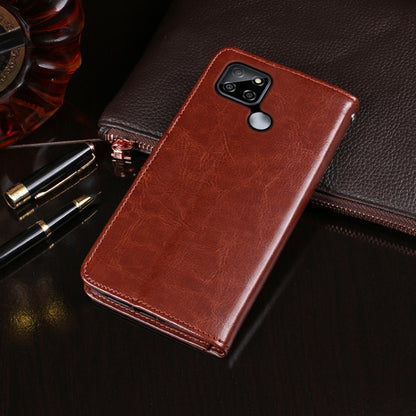 idewei Crazy Horse Texture Horizontal Flip Leather Case with Holder & Card Slots & Wallet, For OPPO Realme V3, For OPPO Realme V5 5G, For OPPO Realme X7