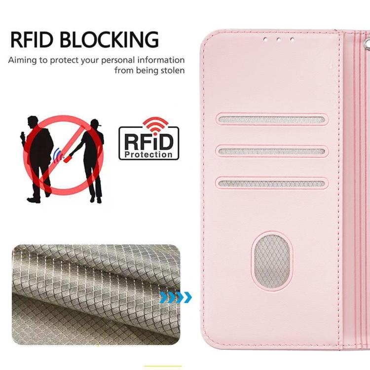 Cat Butterfly Embossed RFID Vegan Leather Phone Case with Strap, For OnePlus Ace 6 Ultra 5G, For OnePlus Nord 6 5G, For OnePlus 15T