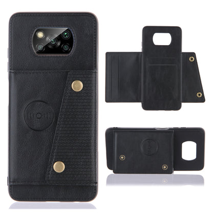Double Buckle PU + TPU Shockproof Magnetic Protective Case with Card Slots & Holder, For OnePlus 8T, For OPPO F17 Pro, For OPPO Realme 7 5G, For OPPO Realme 7i, For OPPO Realme 7 Pro, For Xiaomi Poco X3