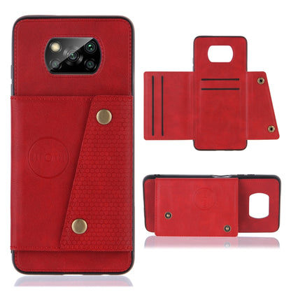 Double Buckle PU + TPU Shockproof Magnetic Protective Case with Card Slots & Holder, For OnePlus 8T, For OPPO F17 Pro, For OPPO Realme 7 5G, For OPPO Realme 7i, For OPPO Realme 7 Pro, For Xiaomi Poco X3
