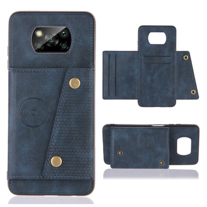 Double Buckle PU + TPU Shockproof Magnetic Protective Case with Card Slots & Holder, For OnePlus 8T, For OPPO F17 Pro, For OPPO Realme 7 5G, For OPPO Realme 7i, For OPPO Realme 7 Pro, For Xiaomi Poco X3