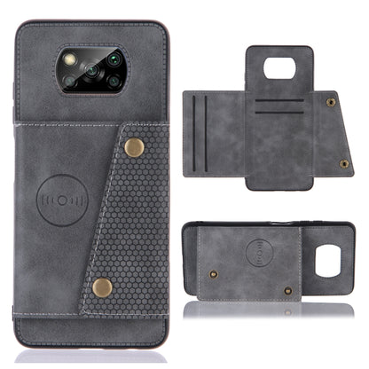 Double Buckle PU + TPU Shockproof Magnetic Protective Case with Card Slots & Holder, For OnePlus 8T, For OPPO F17 Pro, For OPPO Realme 7 5G, For OPPO Realme 7i, For OPPO Realme 7 Pro, For Xiaomi Poco X3