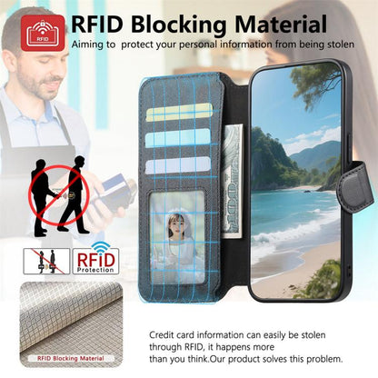 Twill Fabric MagSafe RFID Anti-theft Zipper Wallet Leather Phone Case, For OnePlus Ace 6 / 6T, For OnePlus 15, For OnePlus 13R, For OnePlus 13