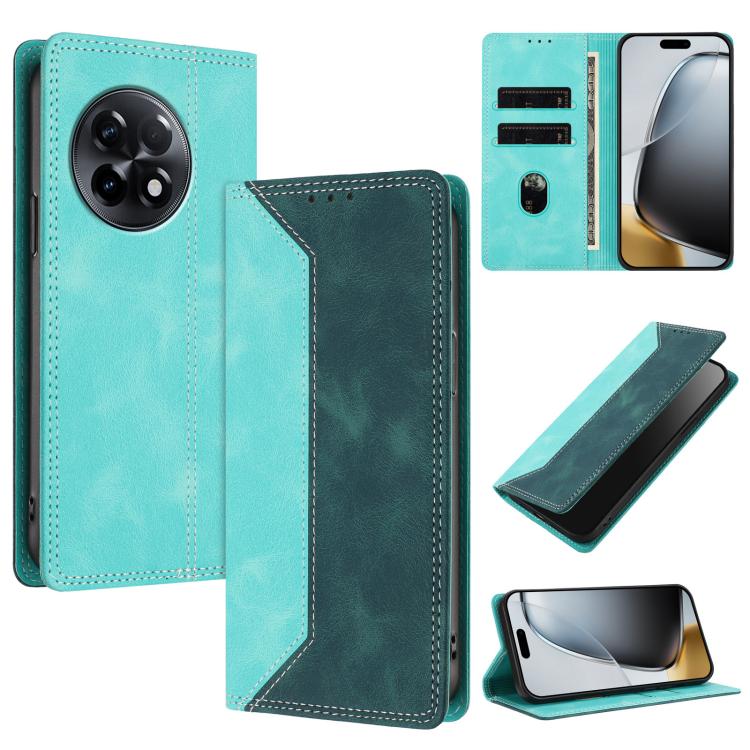 Skin Feel Two-tone RFID Blocking Vegan Leather Phone Case, For OnePlus Nord CE 3 Lite / Nord N30, For OnePlus Ace 2V / Nord 3, For OnePlus 11R