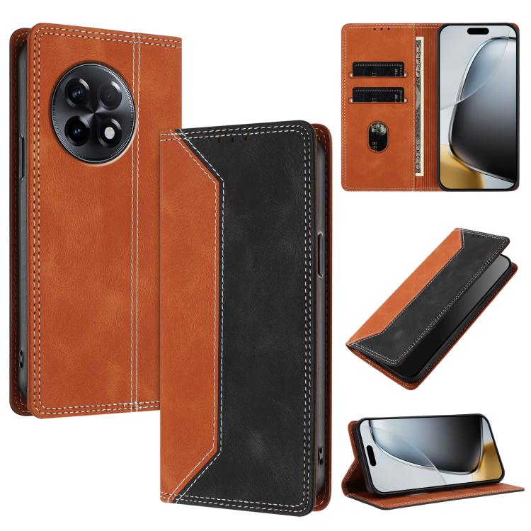Skin Feel Two-tone RFID Blocking Vegan Leather Phone Case, For OnePlus Nord CE 3 Lite / Nord N30, For OnePlus Ace 2V / Nord 3, For OnePlus 11R