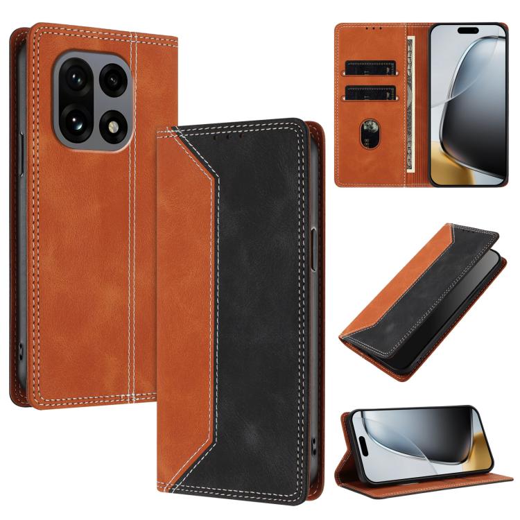 Skin Feel Two-tone RFID Blocking Vegan Leather Phone Case, For OnePlus 15, For OnePlus Nord 5 / Ace 5 Ultra, For OnePlus Nord CE5 / Ace 5 Racing