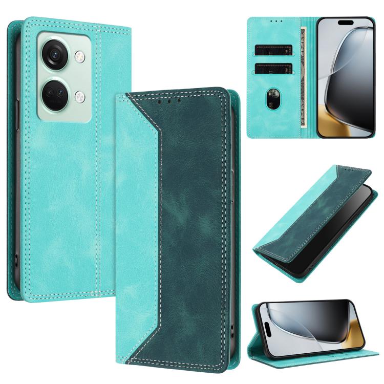 Skin Feel Two-tone RFID Blocking Vegan Leather Phone Case, For OnePlus Nord CE 3 Lite / Nord N30, For OnePlus Ace 2V / Nord 3, For OnePlus 11R