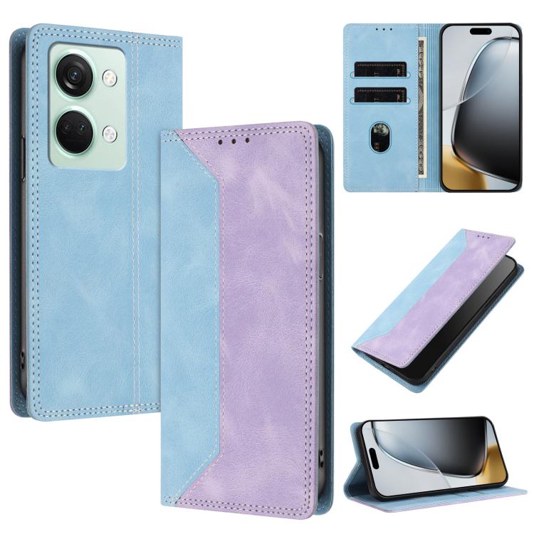Skin Feel Two-tone RFID Blocking Vegan Leather Phone Case, For OnePlus Nord CE 3 Lite / Nord N30, For OnePlus Ace 2V / Nord 3, For OnePlus 11R