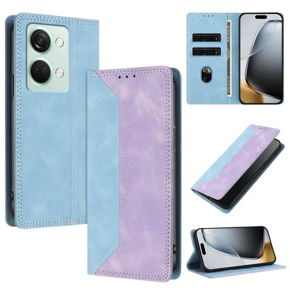 Skin Feel Two-tone RFID Blocking Vegan Leather Phone Case, For OnePlus Nord CE 3 Lite / Nord N30, For OnePlus Ace 2V / Nord 3, For OnePlus 11R