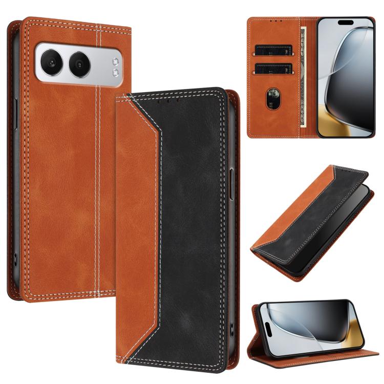 Skin Feel Two-tone RFID Blocking Vegan Leather Phone Case, For OnePlus Ace 5 / Ace 5 Pro / 13R 5G, For OnePlus 13, For OnePlus Nord 4