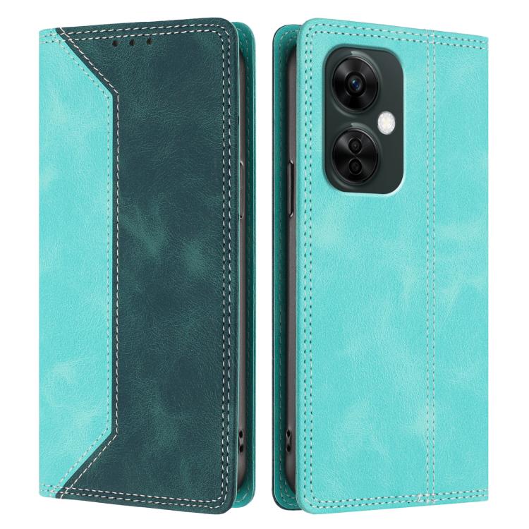 Skin Feel Two-tone RFID Blocking Vegan Leather Phone Case, For OnePlus Nord CE 3 Lite / Nord N30, For OnePlus Ace 2V / Nord 3, For OnePlus 11R