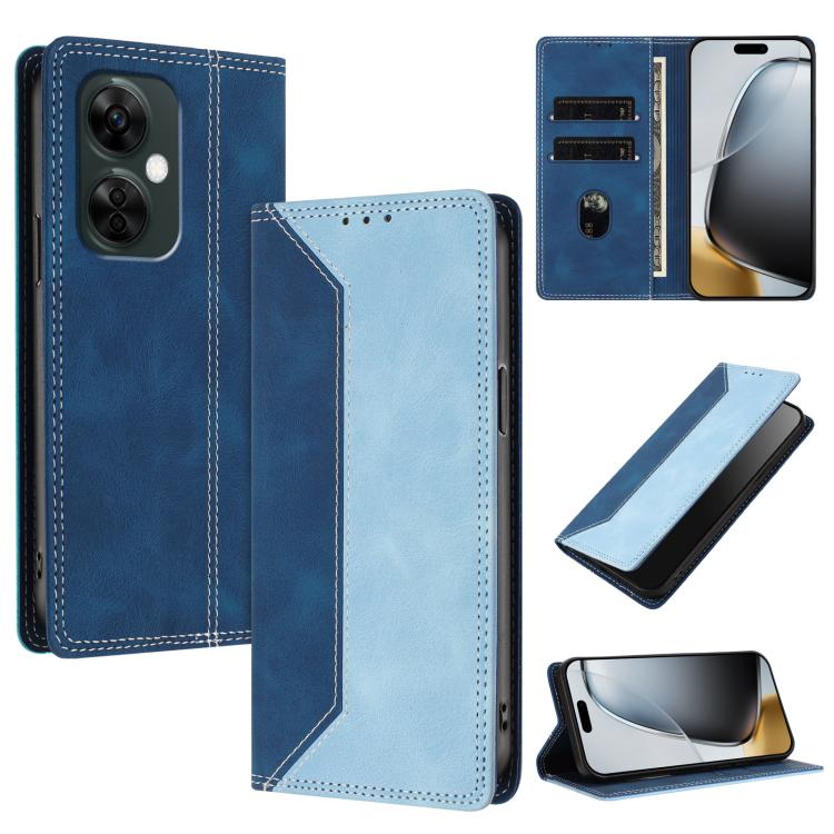 Skin Feel Two-tone RFID Blocking Vegan Leather Phone Case, For OnePlus Nord CE 3 Lite / Nord N30, For OnePlus Ace 2V / Nord 3, For OnePlus 11R