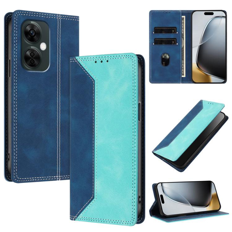 Skin Feel Two-tone RFID Blocking Vegan Leather Phone Case, For OnePlus Nord CE 3 Lite / Nord N30, For OnePlus Ace 2V / Nord 3, For OnePlus 11R