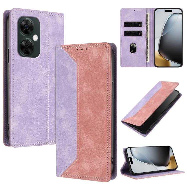 Skin Feel Two-tone RFID Blocking Vegan Leather Phone Case, For OnePlus Nord CE 3 Lite / Nord N30, For OnePlus Ace 2V / Nord 3, For OnePlus 11R