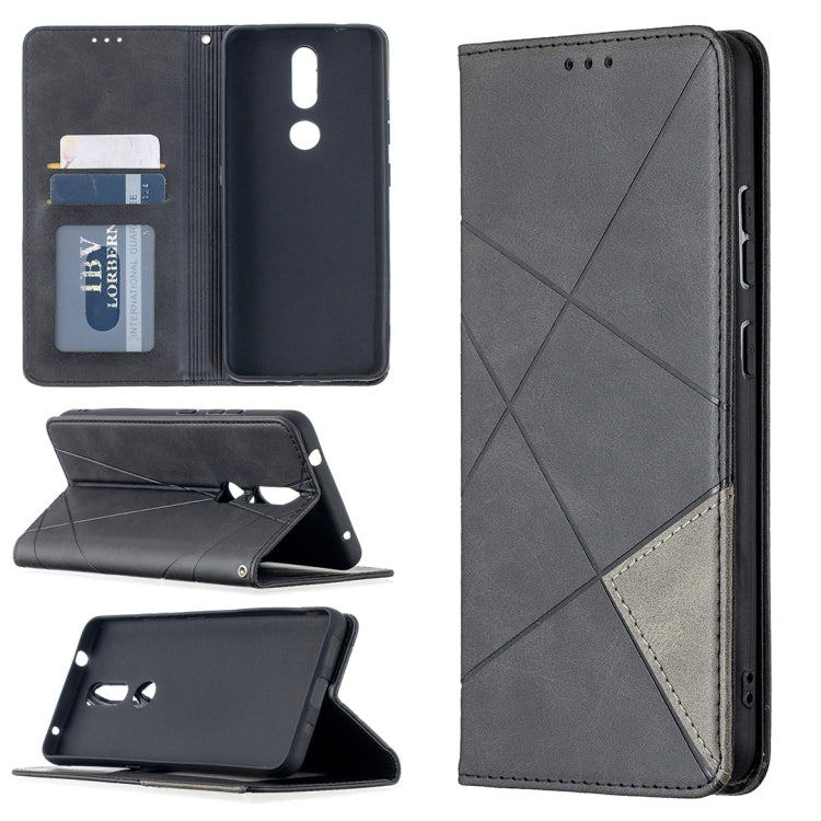 Rhombus Texture Horizontal Flip Magnetic Leather Case with Holder & Card Slots, For Nokia 2.4, For Nokia 3.4, For Xiaomi Mi 10T / 10 Pro 5G, For Xiaomi Mi 10T Lite 5G