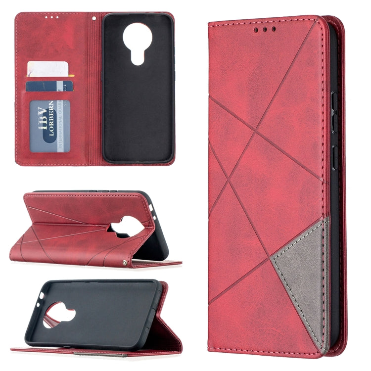 Rhombus Texture Horizontal Flip Magnetic Leather Case with Holder & Card Slots, For Nokia 2.4, For Nokia 3.4, For Xiaomi Mi 10T / 10 Pro 5G, For Xiaomi Mi 10T Lite 5G