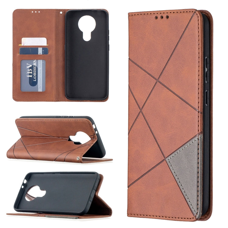 Rhombus Texture Horizontal Flip Magnetic Leather Case with Holder & Card Slots, For Nokia 2.4, For Nokia 3.4, For Xiaomi Mi 10T / 10 Pro 5G, For Xiaomi Mi 10T Lite 5G