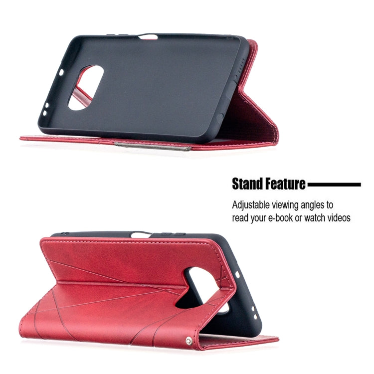 Rhombus Texture Horizontal Flip Magnetic Leather Case with Holder & Card Slots, For Xiaomi Mi Poco X3