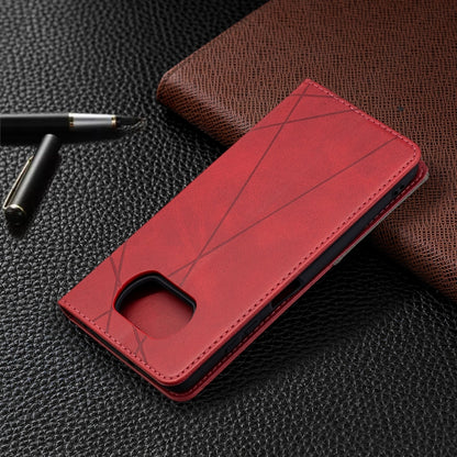 Rhombus Texture Horizontal Flip Magnetic Leather Case with Holder & Card Slots, For Xiaomi Mi Poco X3