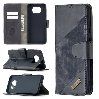 Matching Color Crocodile Texture Horizontal Flip PU Leather Case with Wallet & Holder & Card Slots, For Xiaomi Mi Poco X3