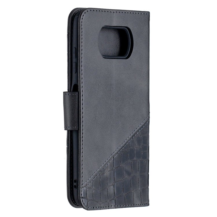 Matching Color Crocodile Texture Horizontal Flip PU Leather Case with Wallet & Holder & Card Slots, For Xiaomi Mi Poco X3