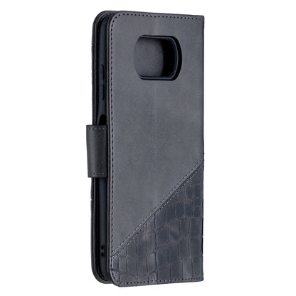Matching Color Crocodile Texture Horizontal Flip PU Leather Case with Wallet & Holder & Card Slots, For Xiaomi Mi Poco X3
