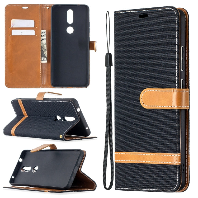 Color Matching Denim Texture Leather Case with Holder & Card Slots & Wallet & Lanyard, For Nokia 2.4, For Nokia 3.4