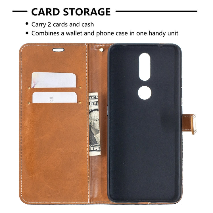 Color Matching Denim Texture Leather Case with Holder & Card Slots & Wallet & Lanyard, For Nokia 2.4, For Nokia 3.4