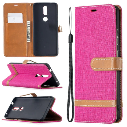 Color Matching Denim Texture Leather Case with Holder & Card Slots & Wallet & Lanyard, For Nokia 2.4, For Nokia 3.4