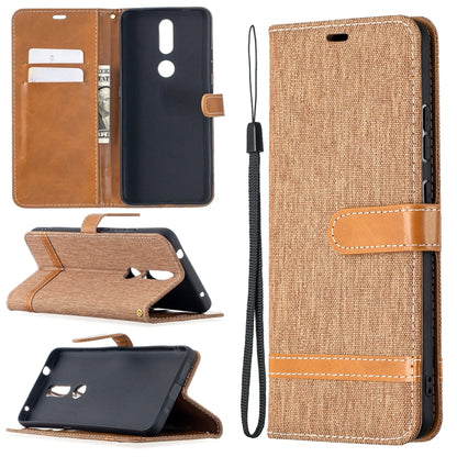 Color Matching Denim Texture Leather Case with Holder & Card Slots & Wallet & Lanyard, For Nokia 2.4, For Nokia 3.4