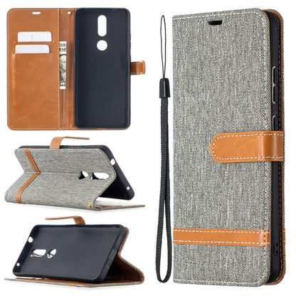 Color Matching Denim Texture Leather Case with Holder & Card Slots & Wallet & Lanyard, For Nokia 2.4, For Nokia 3.4