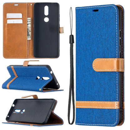 Color Matching Denim Texture Leather Case with Holder & Card Slots & Wallet & Lanyard, For Nokia 2.4, For Nokia 3.4