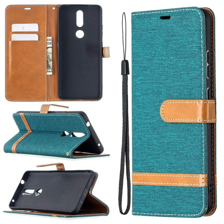 Color Matching Denim Texture Leather Case with Holder & Card Slots & Wallet & Lanyard, For Nokia 2.4, For Nokia 3.4