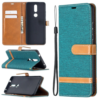 Color Matching Denim Texture Leather Case with Holder & Card Slots & Wallet & Lanyard, For Nokia 2.4, For Nokia 3.4
