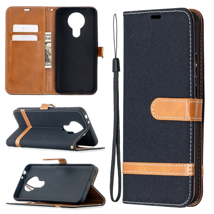Color Matching Denim Texture Leather Case with Holder & Card Slots & Wallet & Lanyard, For Nokia 2.4, For Nokia 3.4