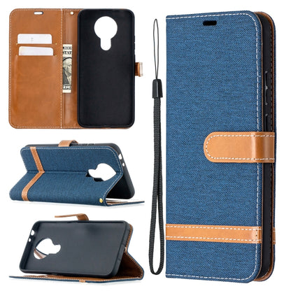 Color Matching Denim Texture Leather Case with Holder & Card Slots & Wallet & Lanyard, For Nokia 2.4, For Nokia 3.4