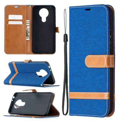 Color Matching Denim Texture Leather Case with Holder & Card Slots & Wallet & Lanyard, For Nokia 2.4, For Nokia 3.4