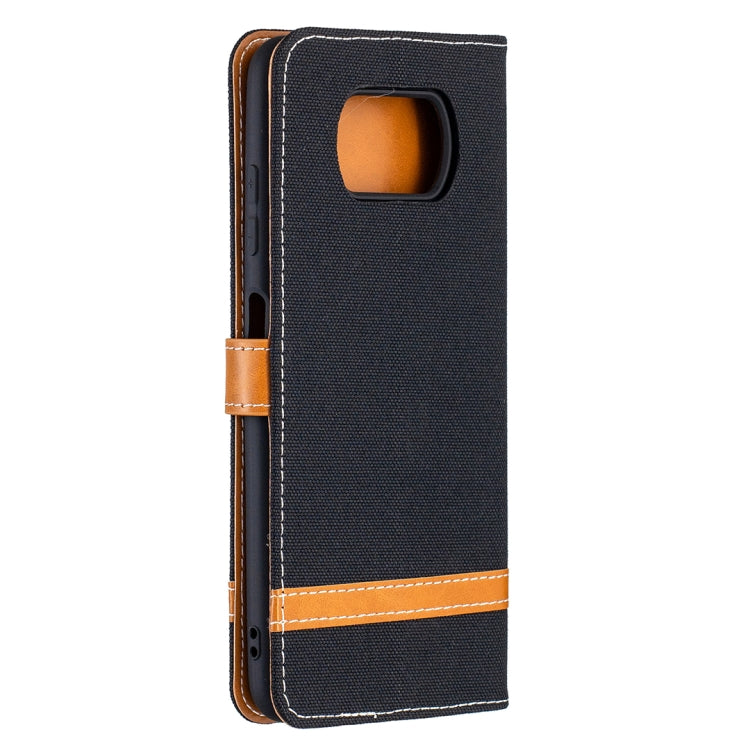 Color Matching Denim Texture Leather Case with Holder & Card Slots & Wallet & Lanyard, For Xiaomi Mi Poco X3