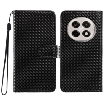 Mirrored Buckle Vegan Leather Phone Case with Small Black Cord, For OnePlus Nord CE5 5G Global, For OnePlus Ace 5