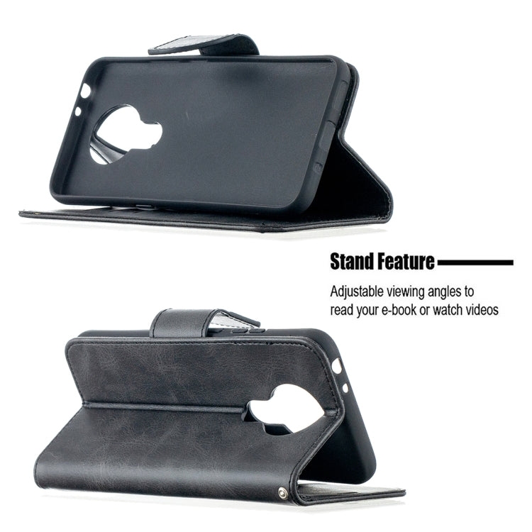 Retro Lambskin Texture Pure Color Horizontal Flip PU Leather Case with Holder & Card Slots & Wallet & Lanyard, For Nokia 3.4