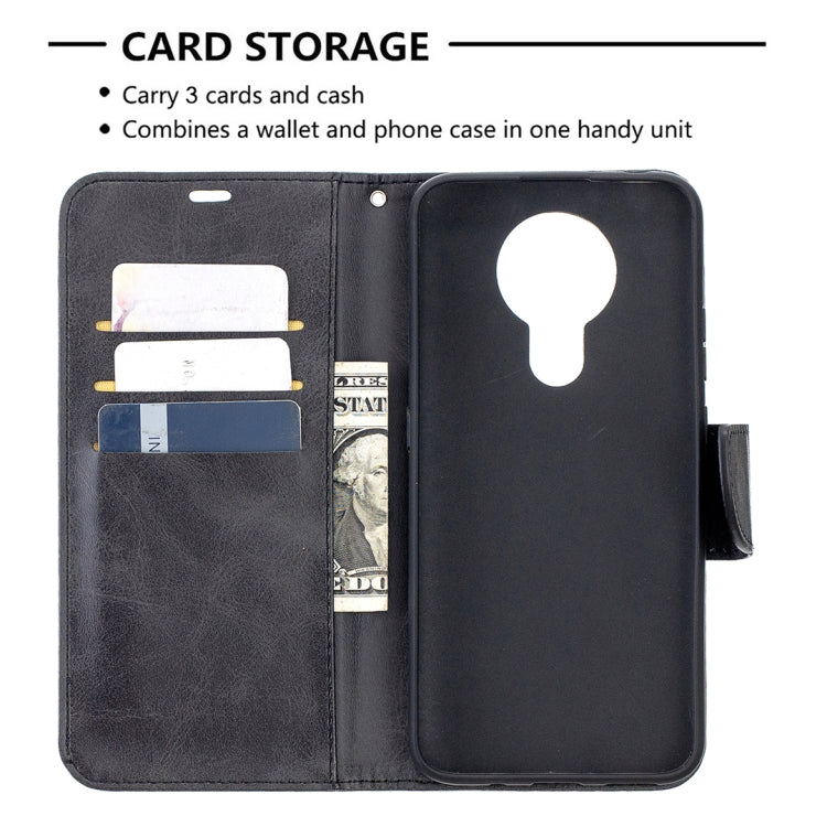 Retro Lambskin Texture Pure Color Horizontal Flip PU Leather Case with Holder & Card Slots & Wallet & Lanyard, For Nokia 3.4
