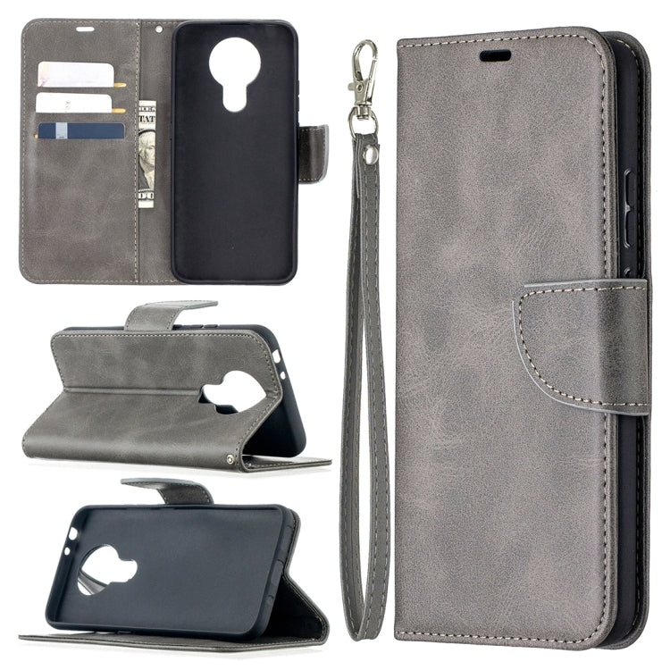 Retro Lambskin Texture Pure Color Horizontal Flip PU Leather Case with Holder & Card Slots & Wallet & Lanyard, For Nokia 3.4