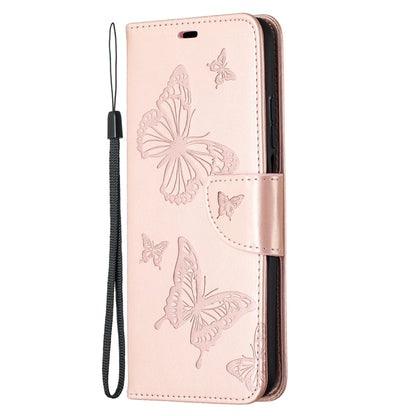 Two Butterflies Embossing Pattern Horizontal Flip Leather Case with Holder & Card Slot & Wallet & Lanyard, For Xiaomi Mi 10T 5G, For Xiaomi Mi 10T Lite 5G, For Xiaomi Poco X3, For Nokia 2.4