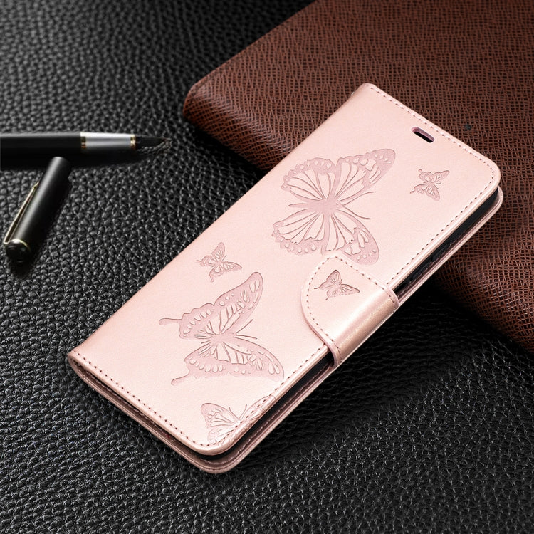 Two Butterflies Embossing Pattern Horizontal Flip Leather Case with Holder & Card Slot & Wallet & Lanyard, For Xiaomi Mi 10T 5G, For Xiaomi Mi 10T Lite 5G, For Xiaomi Poco X3, For Nokia 2.4