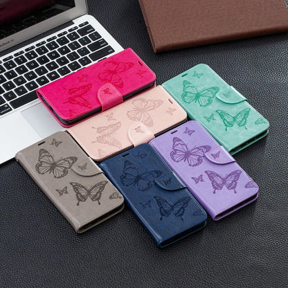 Two Butterflies Embossing Pattern Horizontal Flip Leather Case with Holder & Card Slot & Wallet & Lanyard, For Xiaomi Mi 10T 5G, For Xiaomi Mi 10T Lite 5G, For Xiaomi Poco X3, For Nokia 2.4